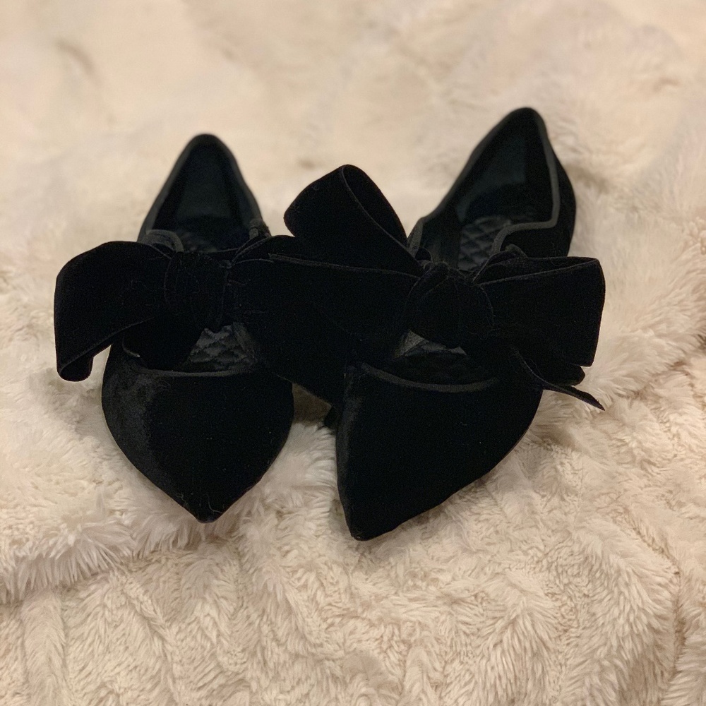 Tory Burch Clara Flats with Large Velvet Bow